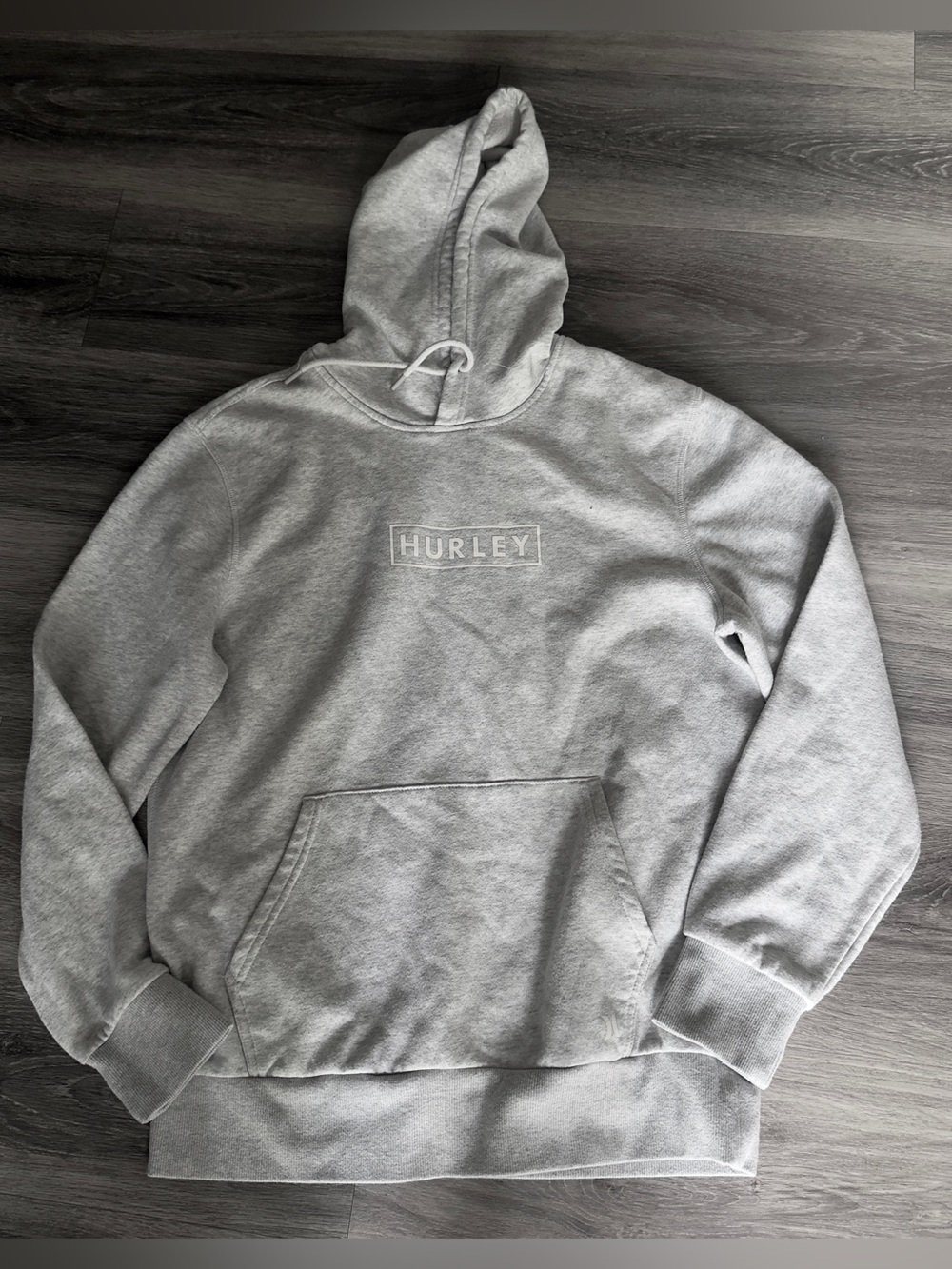 Hurley Light Gray Pullover Hoodie Sweatshirt